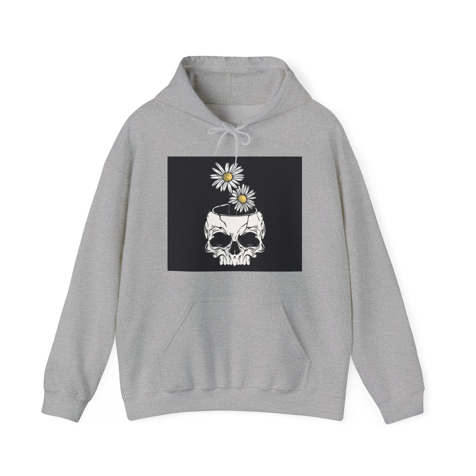 Skull Roses Tattoo Flowers Hoodie, Gothic Sweatshirt, Edgy Pullover, Dark Floral - Image 17