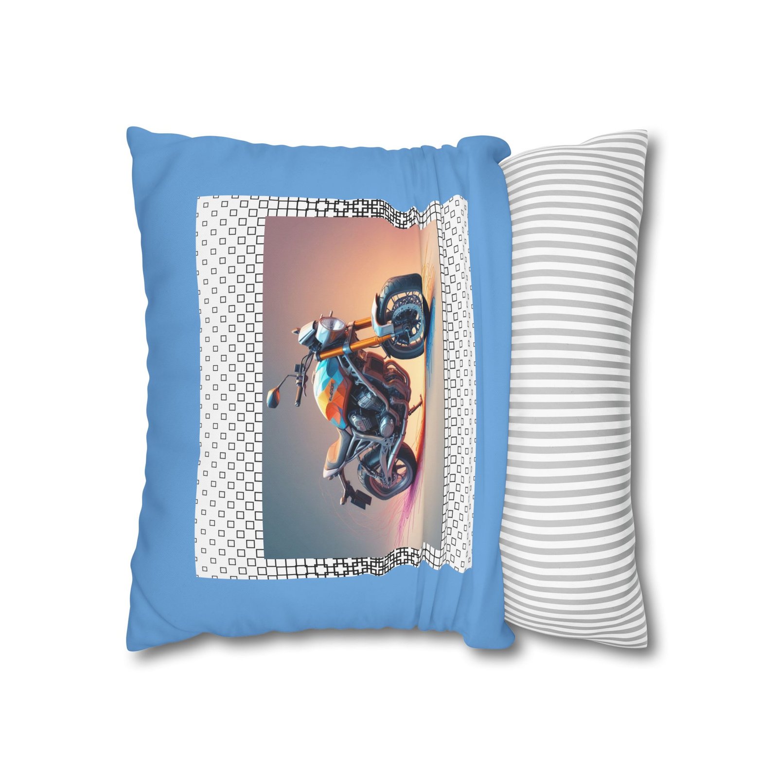 Scrambling Bikes Square Poly Canvas Pillowcase - Image 6