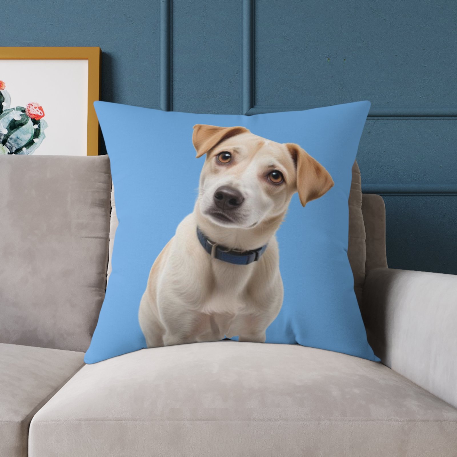 Jack Russell Square Poly Canvas Pillow - Image 19