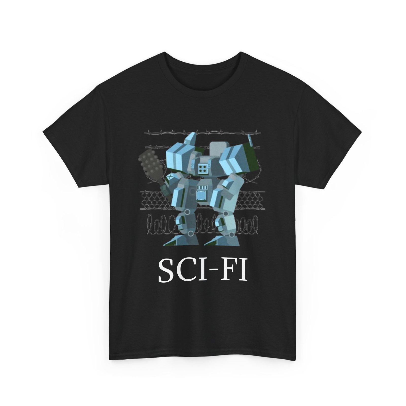 Sci-Fi Robot Futuristic Tee, Unisex Cotton T-Shirt, Geeky Clothing, Perfect Gift for Sci-Fi Lovers, Casual Wear, Unique Graphic Tee - Image 7