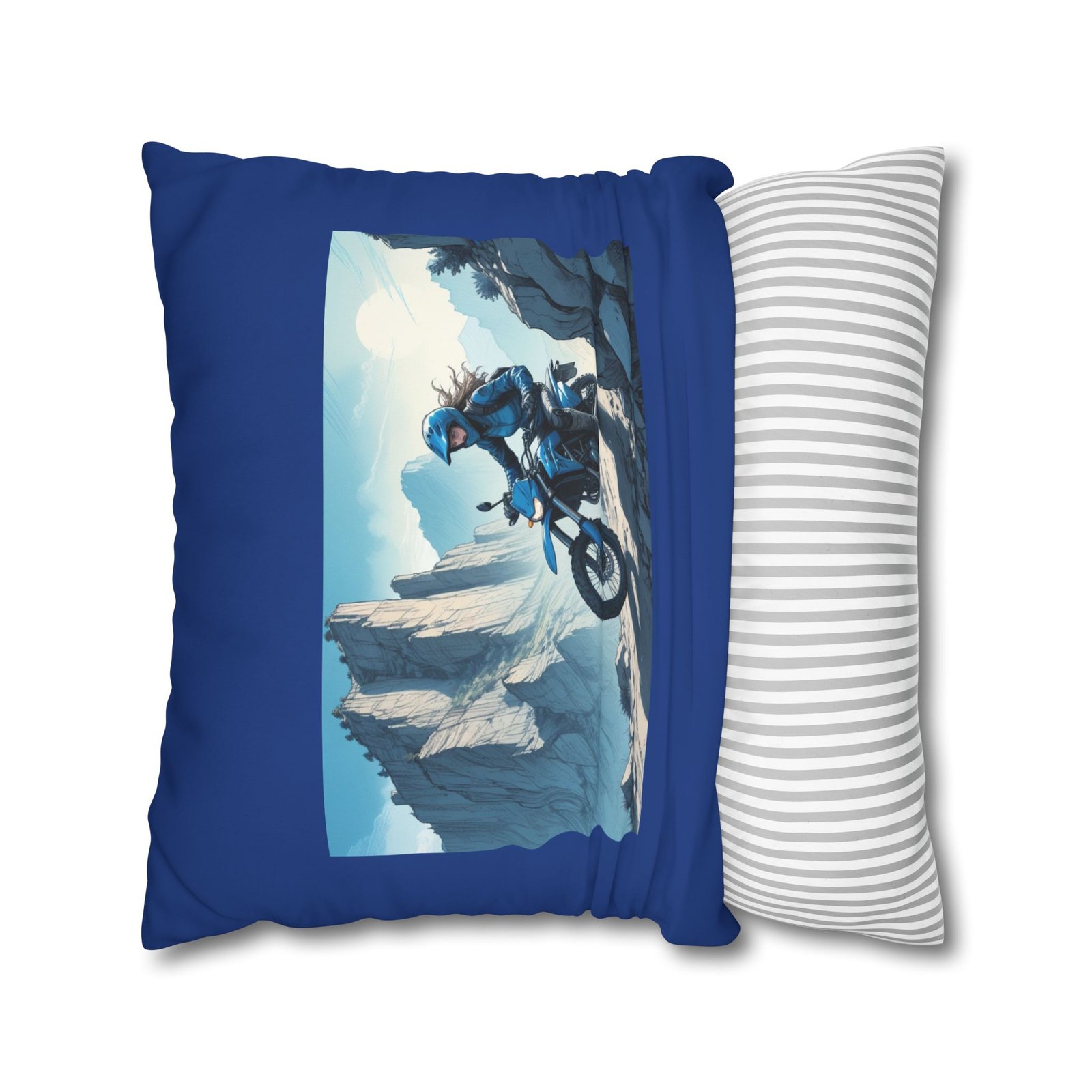 Scrambling Bikes Square Poly Canvas Pillowcase - Image 14