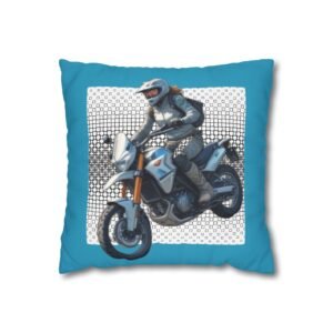 Scrambling Bikes Square Poly Canvas Pillowcase