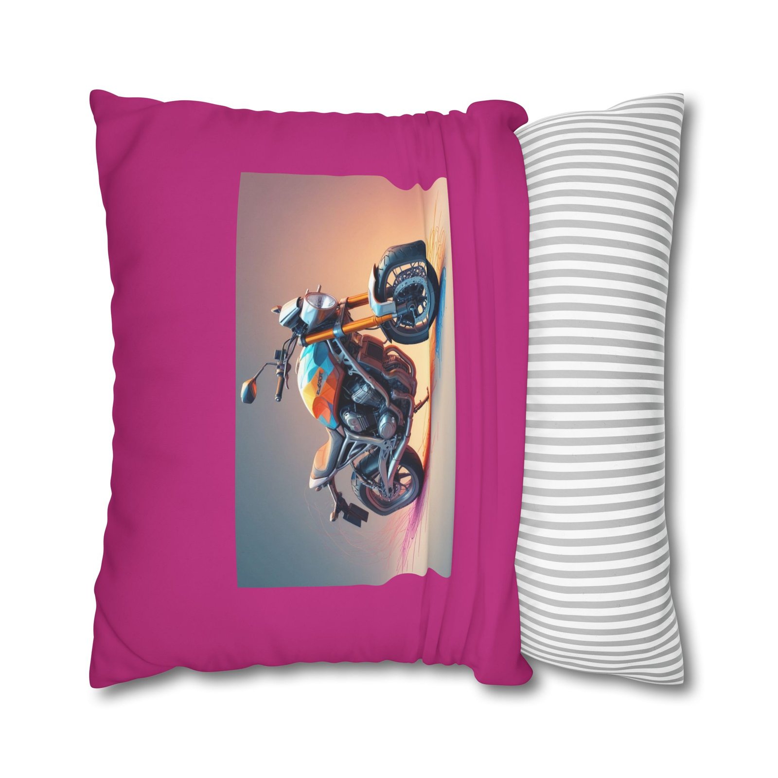 Scrambling Bikes Square Poly Canvas Pillowcase - Image 18
