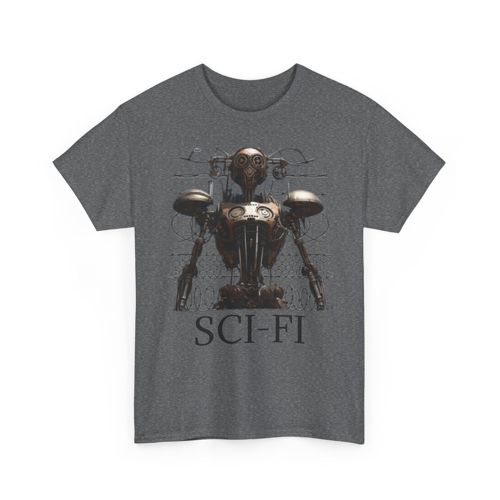 Sci-Fi Robot Futuristic Tee, Unisex Cotton T-Shirt, Geeky Clothing, Perfect Gift for Sci-Fi Lovers, Casual Wear, Unique Graphic Tee - Image 43