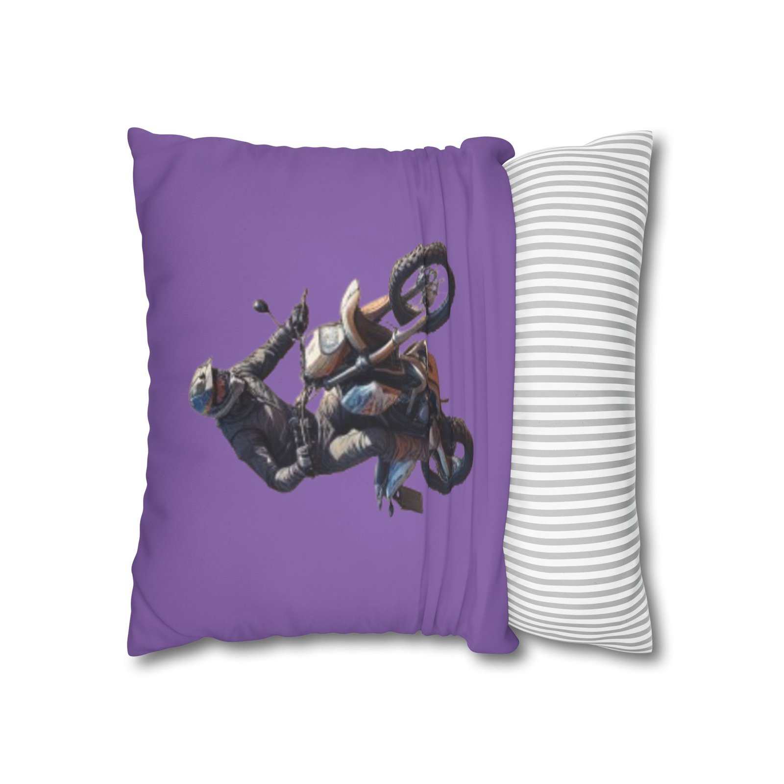 Scrambling Bikes Square Poly Canvas Pillowcase - Image 6