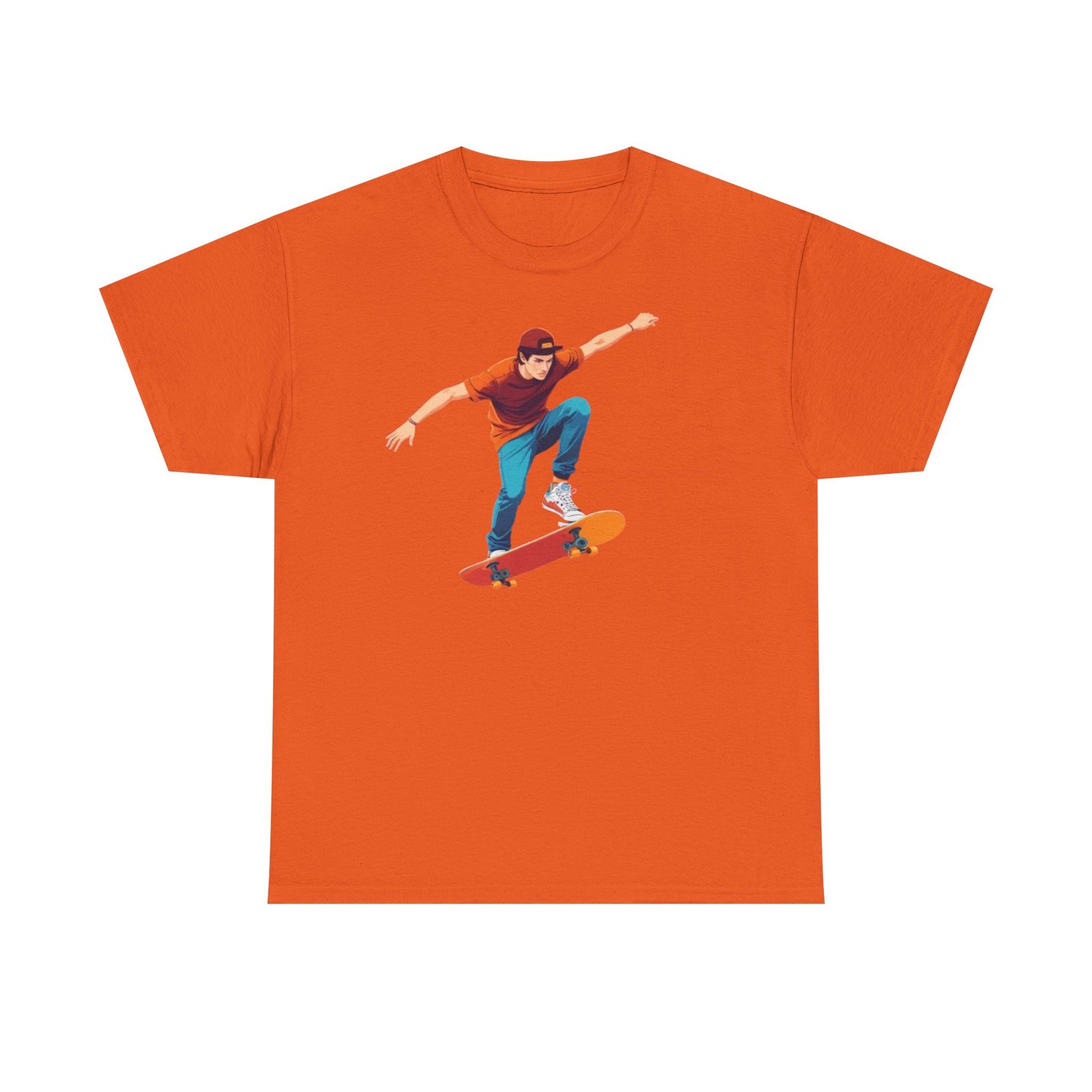 Skateboard Unisex Heavy Cotton Tee - Image 21