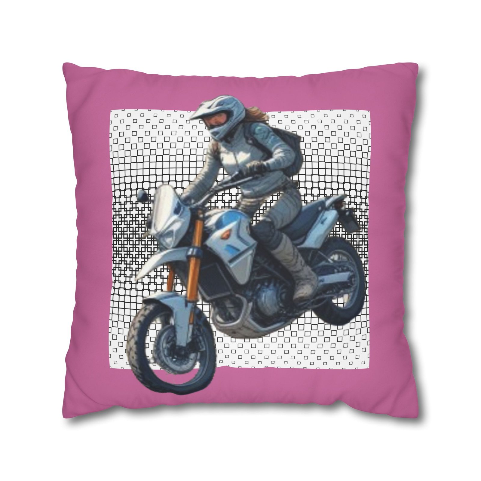 Scrambling Bikes Square Poly Canvas Pillowcase - Image 13