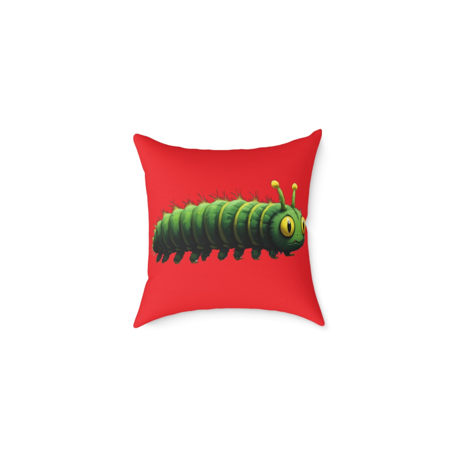 Catterpillar Square Poly Canvas Pillow
