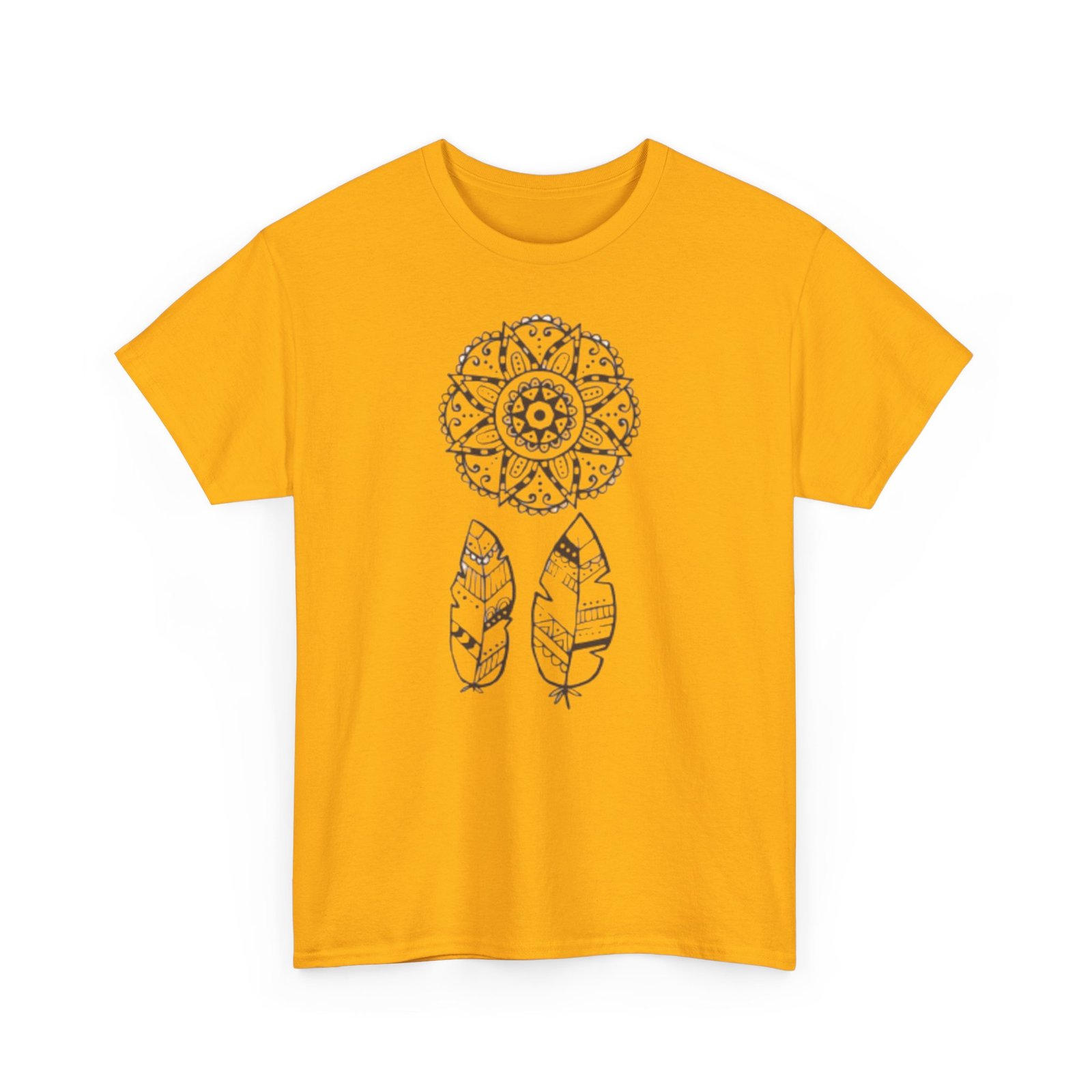 Vibrant Dream Catcher Tattoo Unisex Heavy Cotton Tee, Soft Graphic Tee, Casual Wear, Festival Shirt, Gift for Flower Lovers - Image 15