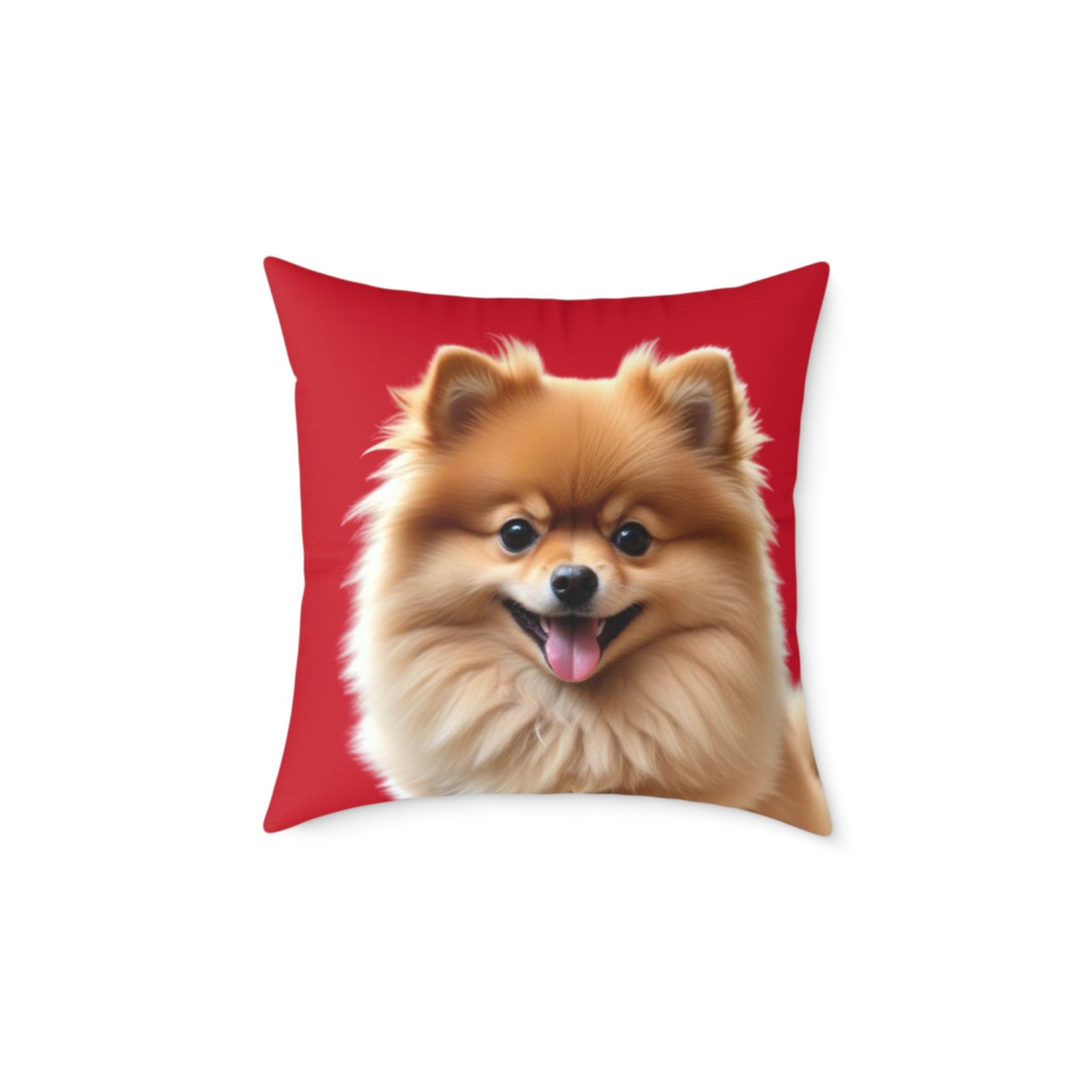 Pomeranian Dog Square Poly Canvas Pillow - Image 9