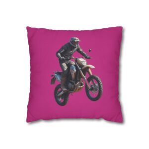 Scrambling Bikes Square Poly Canvas Pillowcase