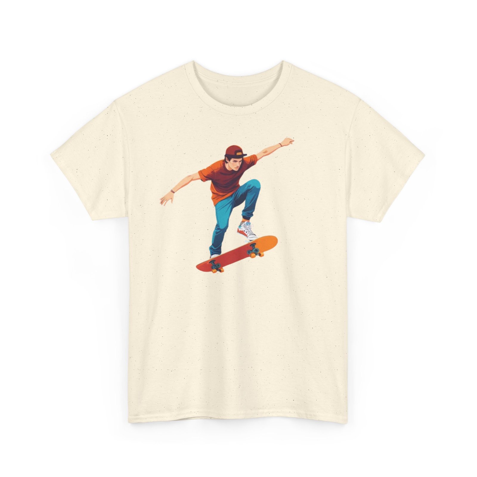 Skateboard Unisex Heavy Cotton Tee - Image 31