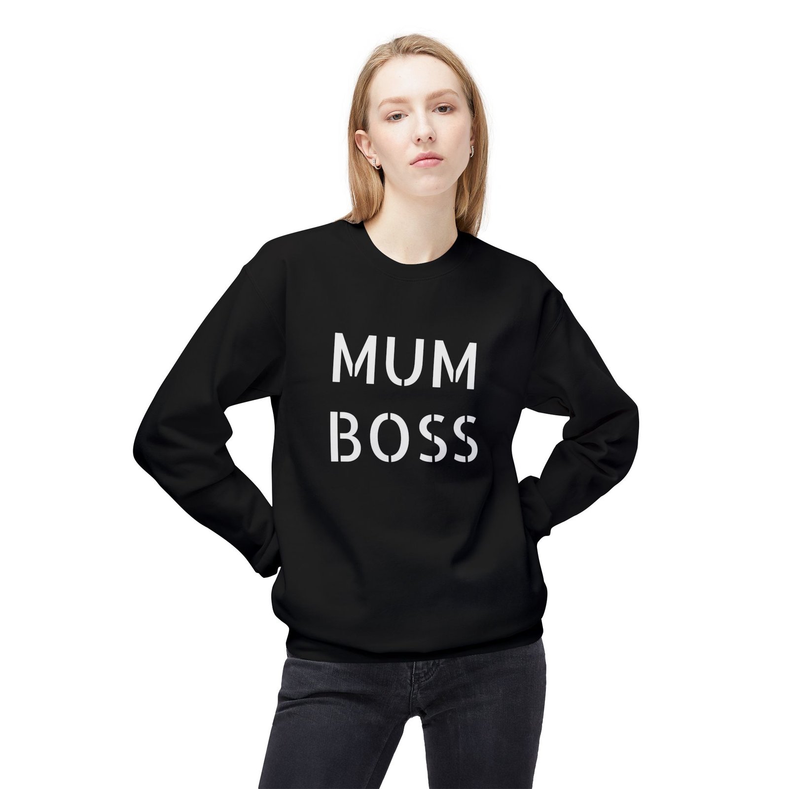 Funny Unisex Crewneck Sweatshirt - Stylish and Cozy 'BOSS' Design for Everyday Wear, Gift for Boss's Day, Casual Outerwear, Comfy Gift Idea - Image 3