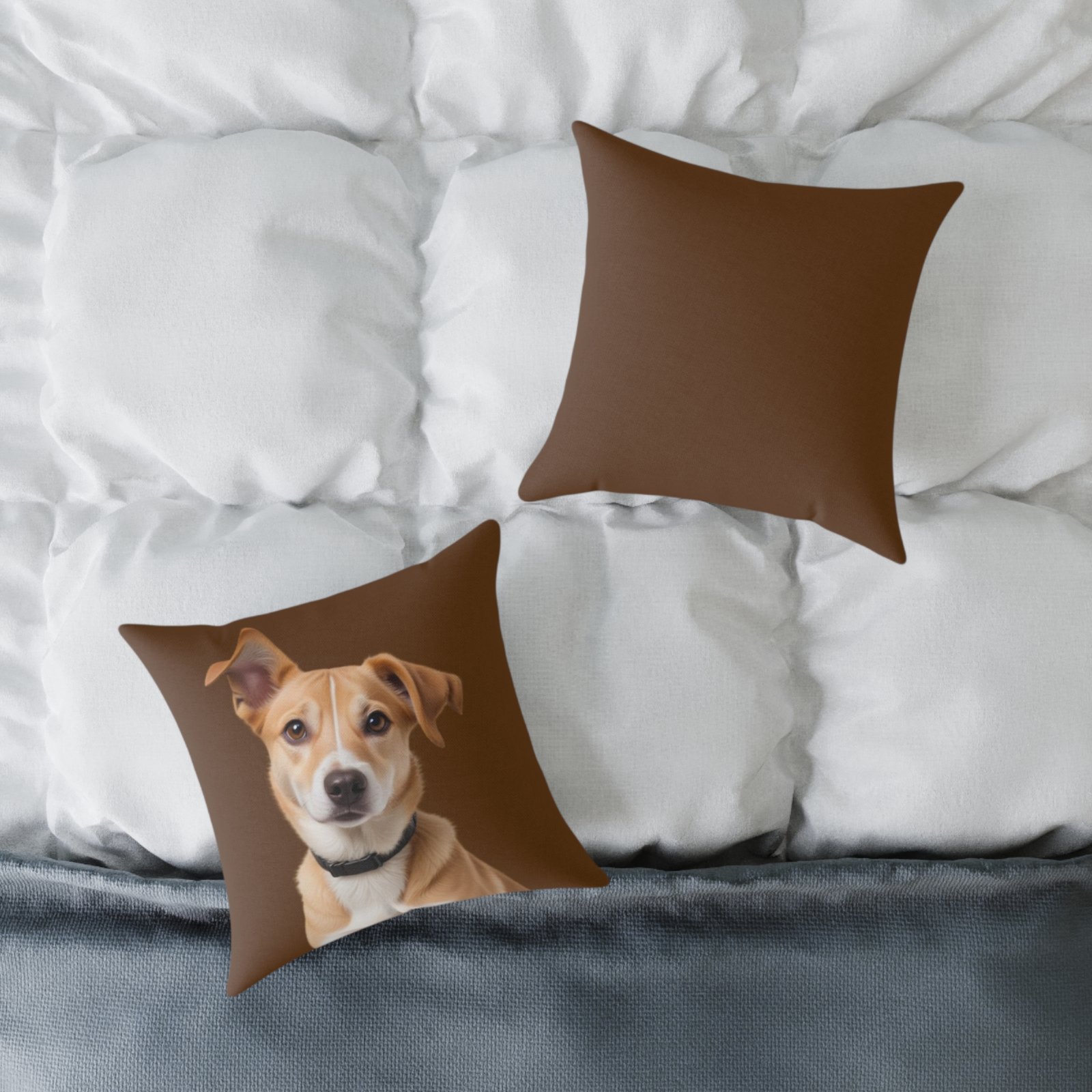 Jack Russell Square Poly Canvas Pillow - Image 4