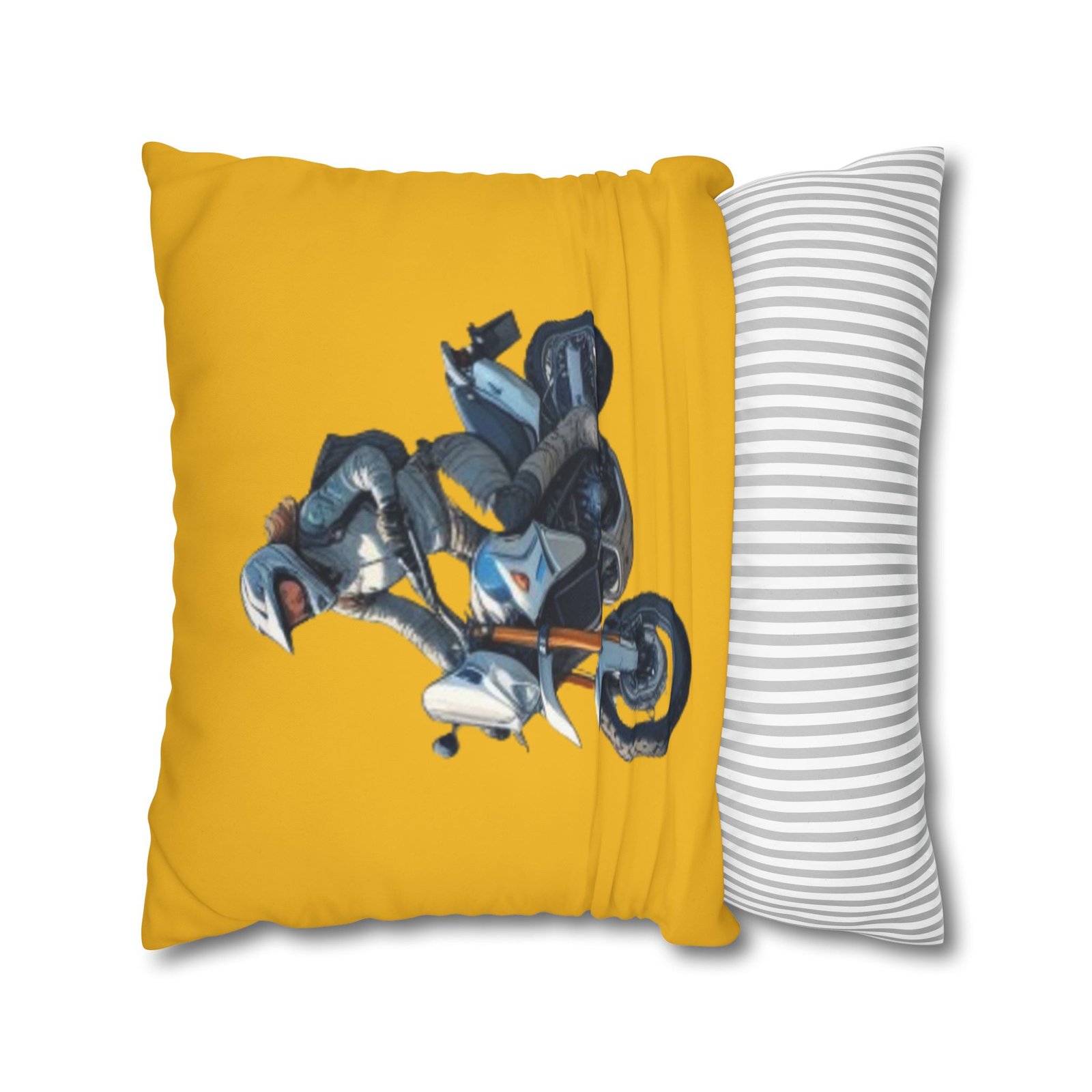 Scrambling Bikes Square Poly Canvas Pillowcase - Image 14