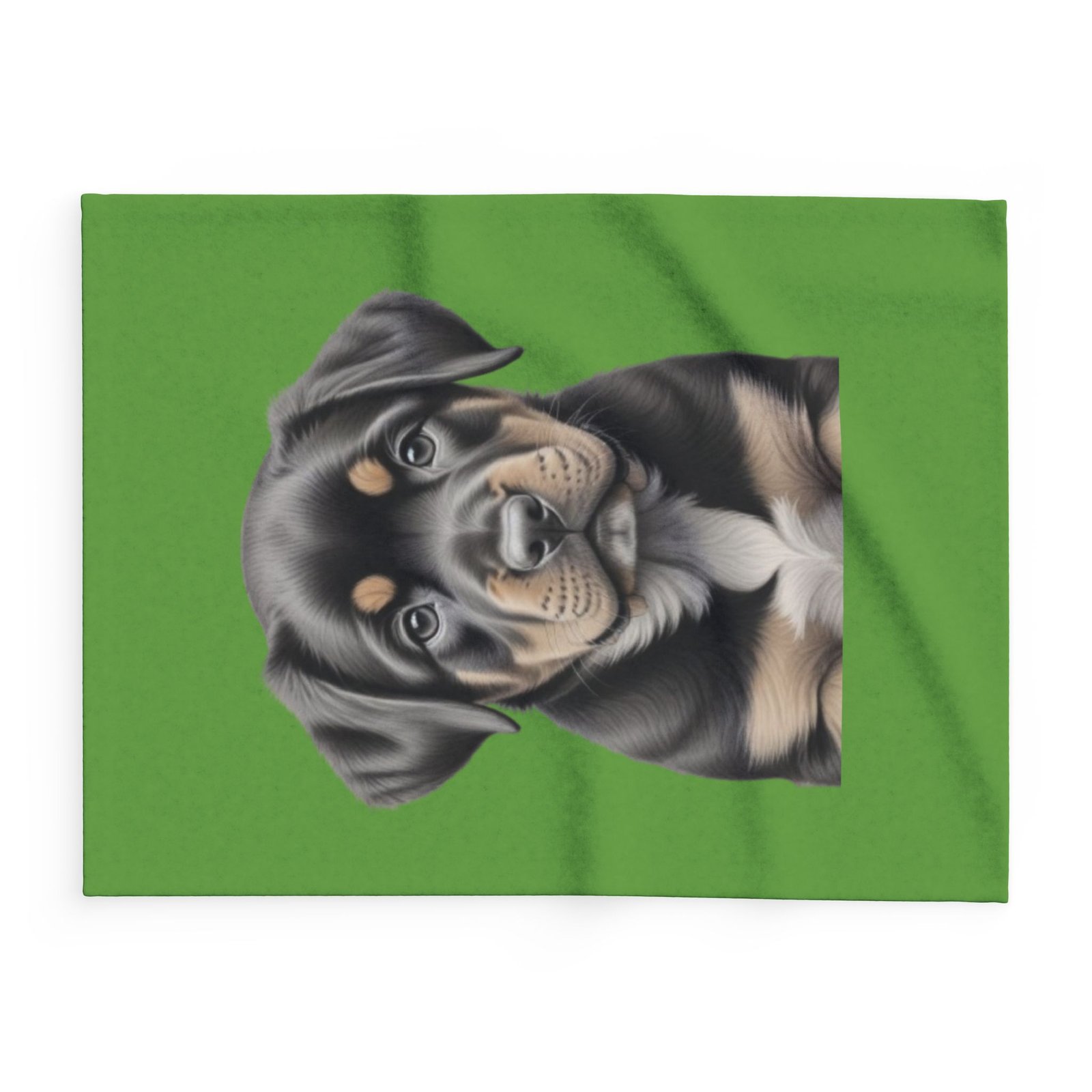 Rottweiller Puppy Arctic Fleece Blanket 71 - Image 2