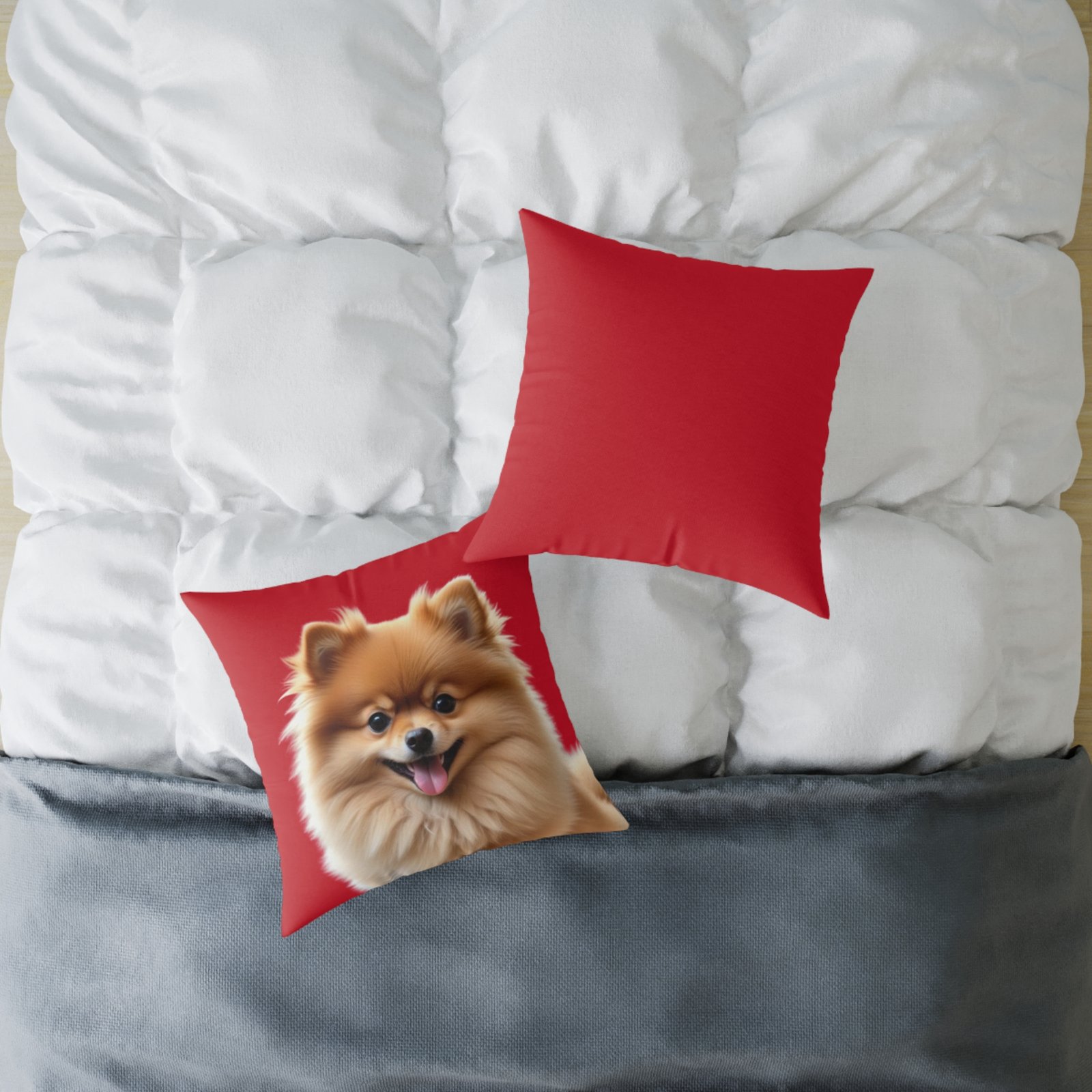Pomeranian Dog Square Poly Canvas Pillow - Image 12