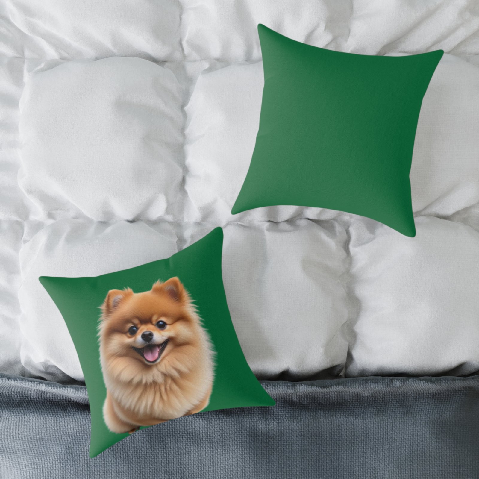 Pomeranian Dog Square Poly Canvas Pillow - Image 8