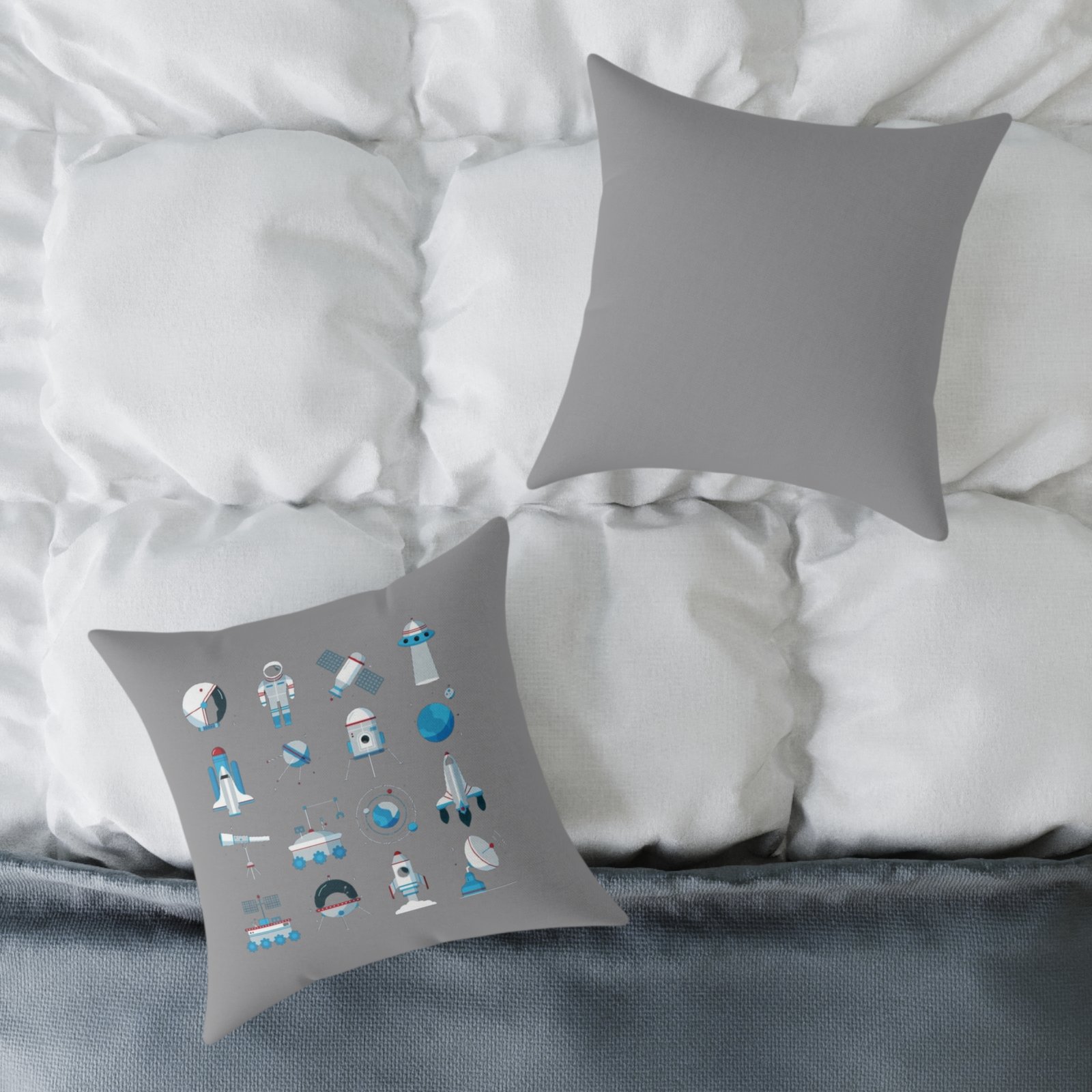 Outer Space Square Poly Canvas Pillow - Image 8