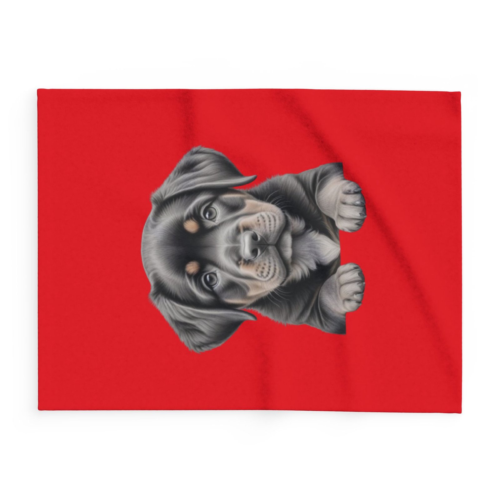 Rottweiller Puppy Arctic Fleece Blanket - Image 2