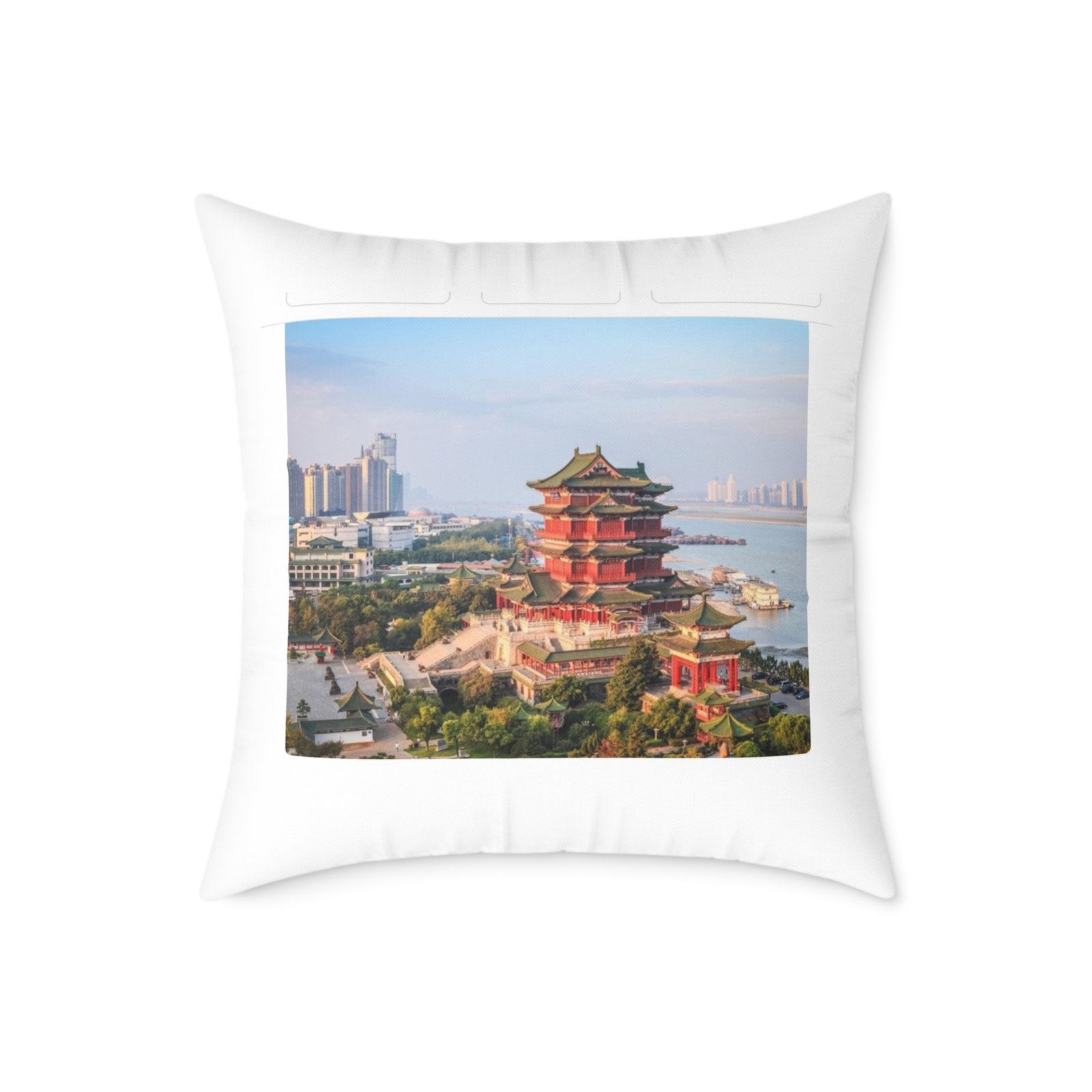 Japans Temple Square Poly Canvas Pillow - Image 13