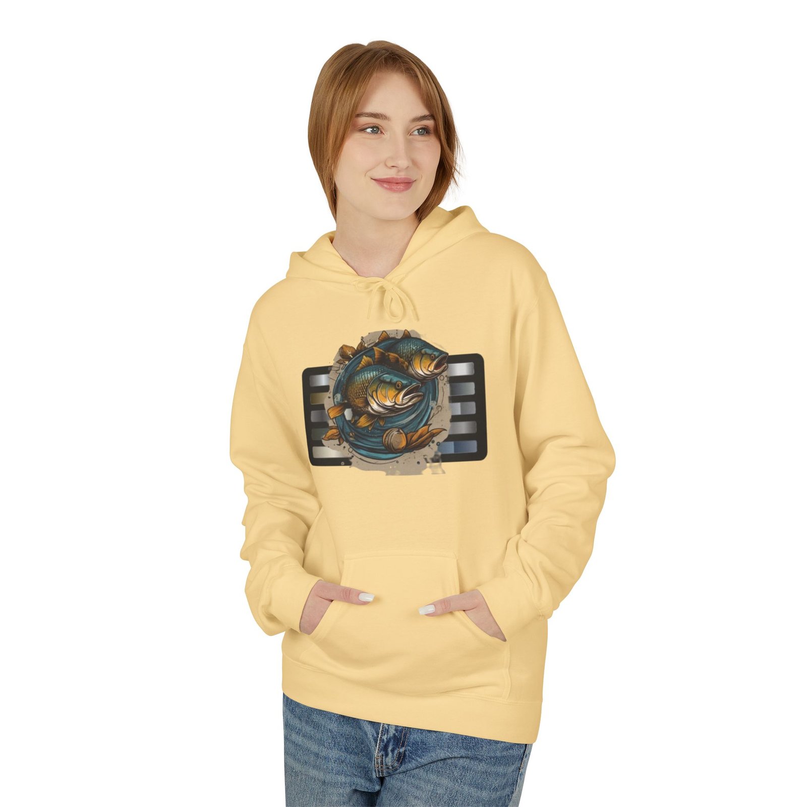 Fishing Adventure Water Sport Fleece Hoodie | Perfect Gift for Anglers, Outdoor Enthusiasts, Fishing Trips, Birthdays, and Summer - Image 15
