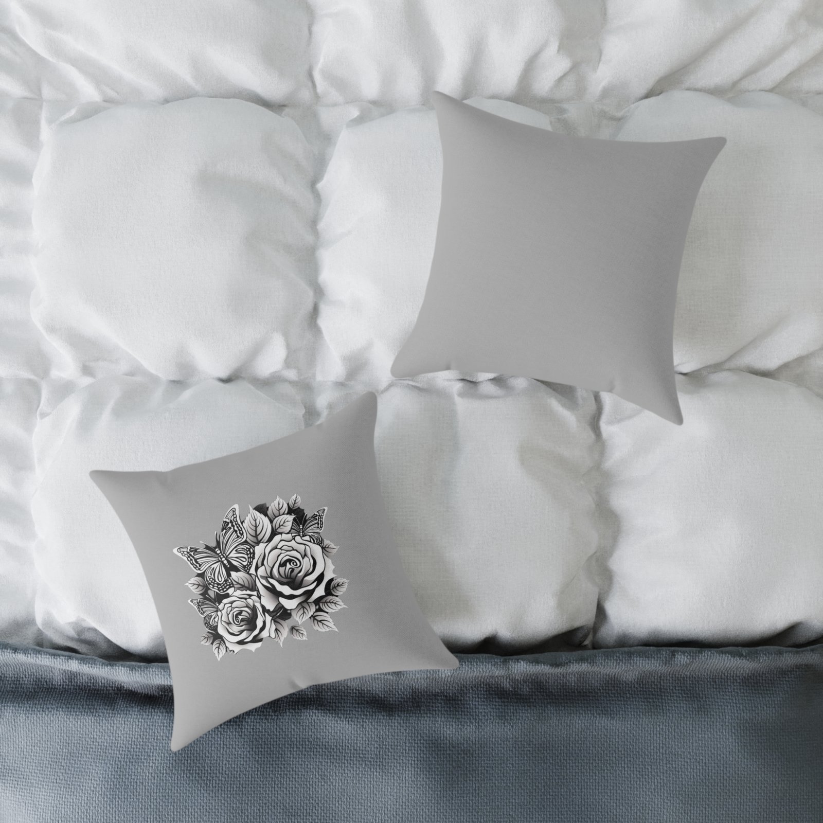 Butterfly Square Poly Canvas Pillow - Image 4