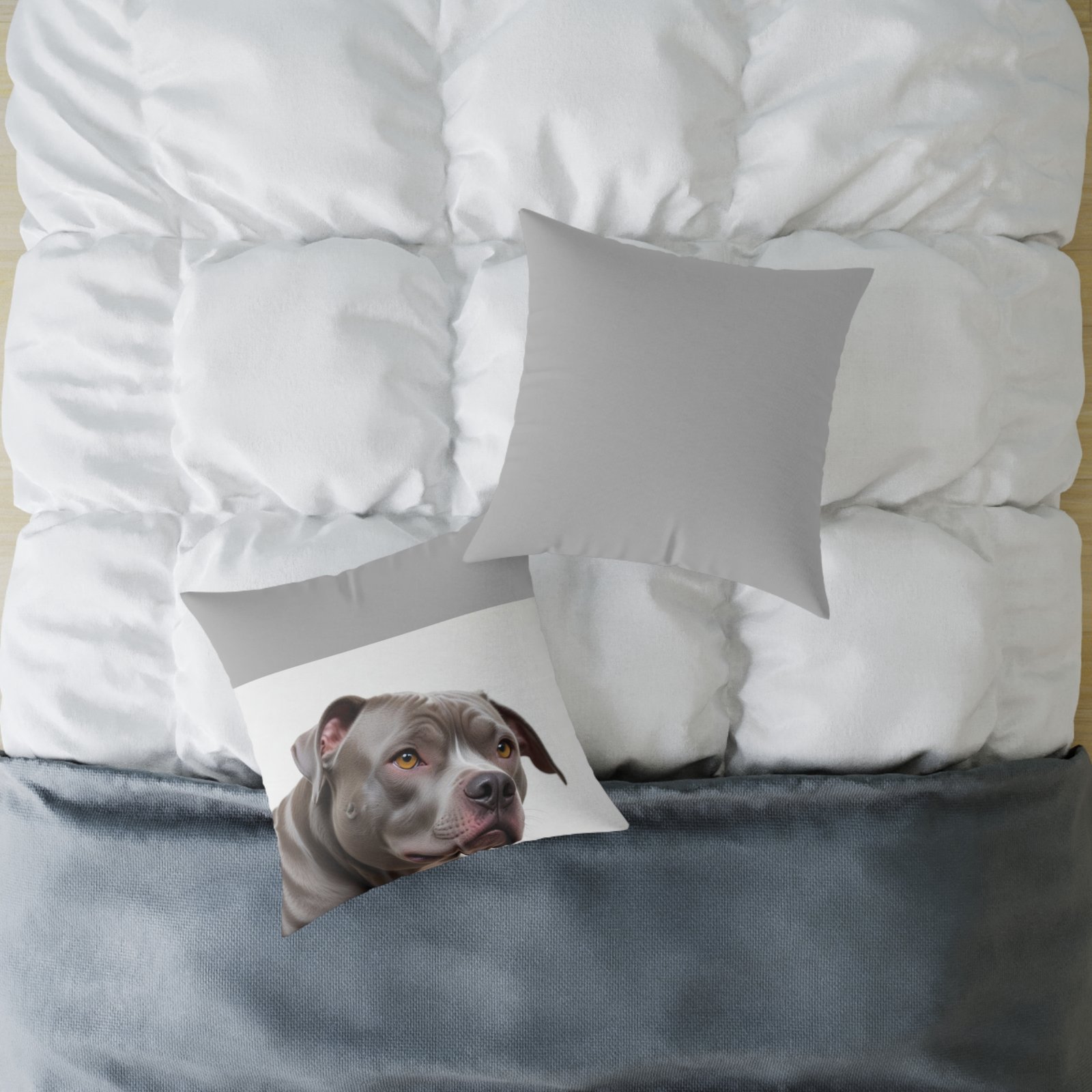 Staffordshire Bull Terrier Square Poly Canvas Pillow - Image 12