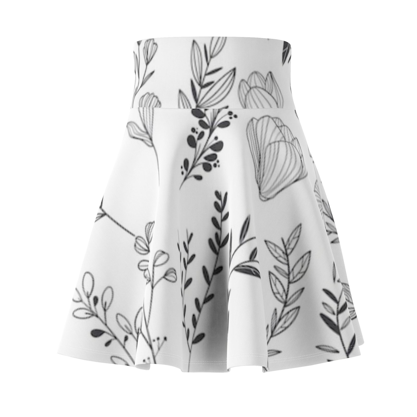 Print Women's Skater Skirt - Boho Chic Style for Spring & Summer - Image 2