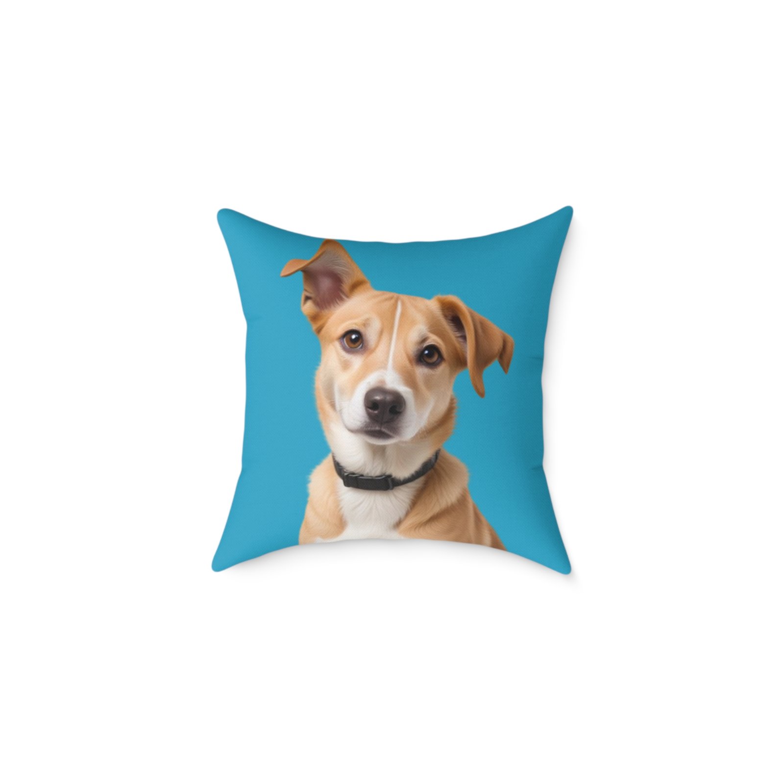 Jack Russell Square Poly Canvas Pillow - Image 5