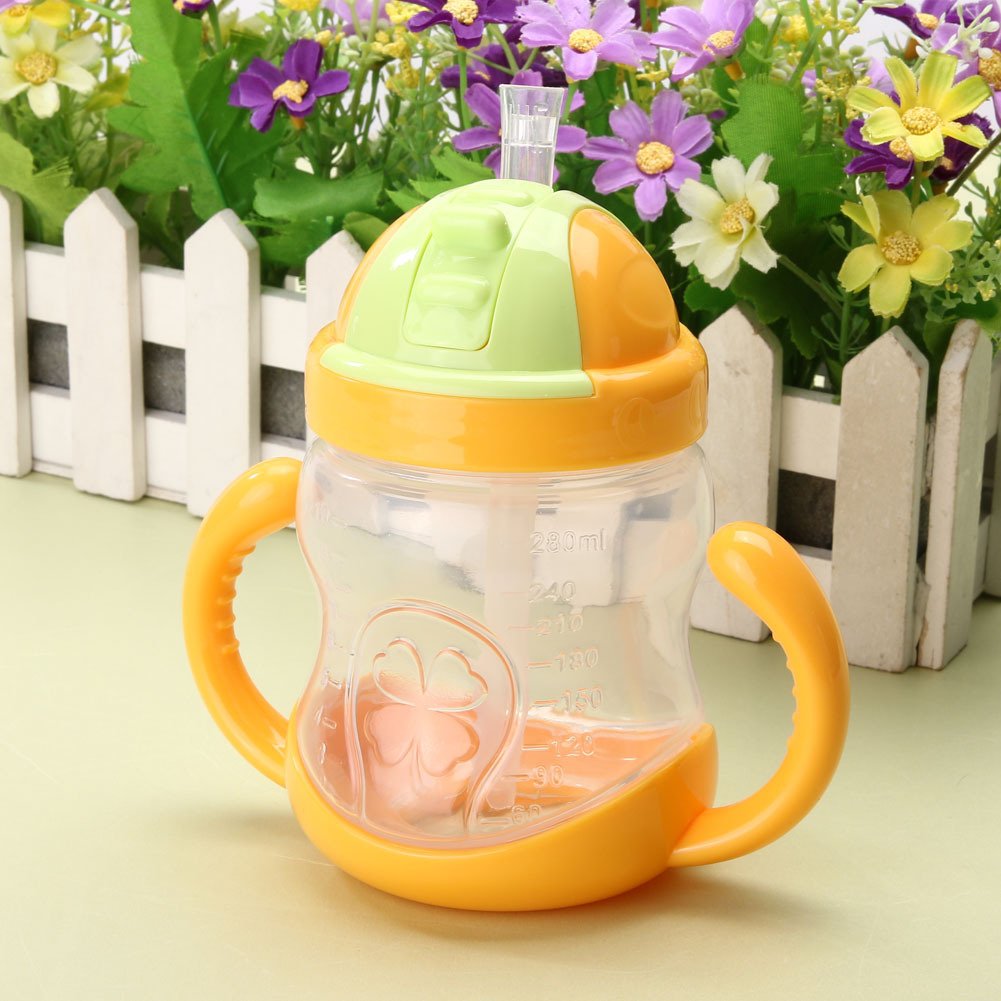 280ml Cute Baby Cup Kids Children Learn Feeding Drinking Water Straw Handle Bottle mamadeira Sippy Training Cup Baby Feeding Cup - Image 8