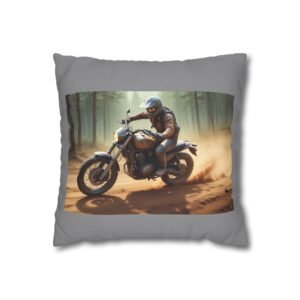 Scrambling Bikes Square Poly Canvas Pillowcase