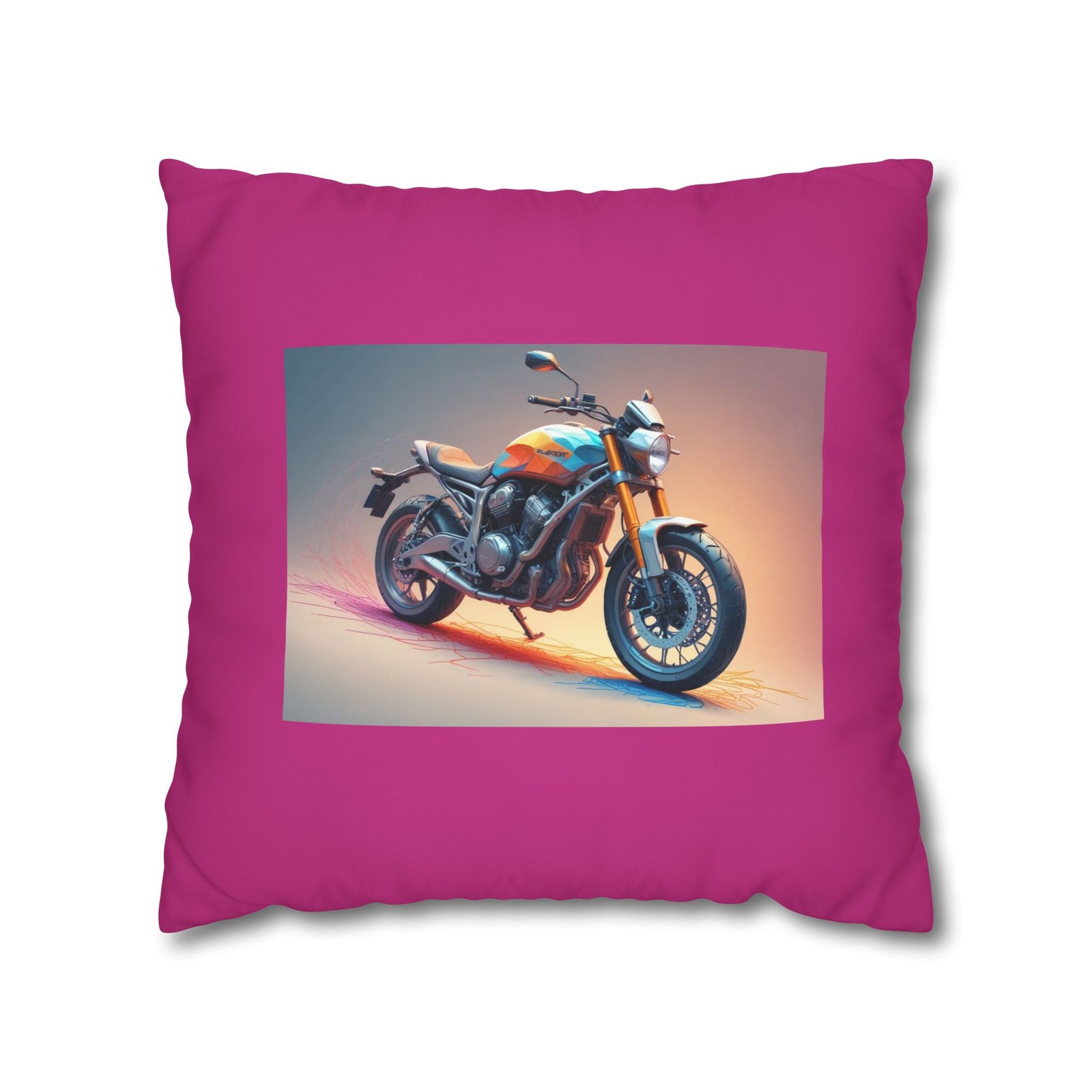 Scrambling Bikes Square Poly Canvas Pillowcase - Image 9