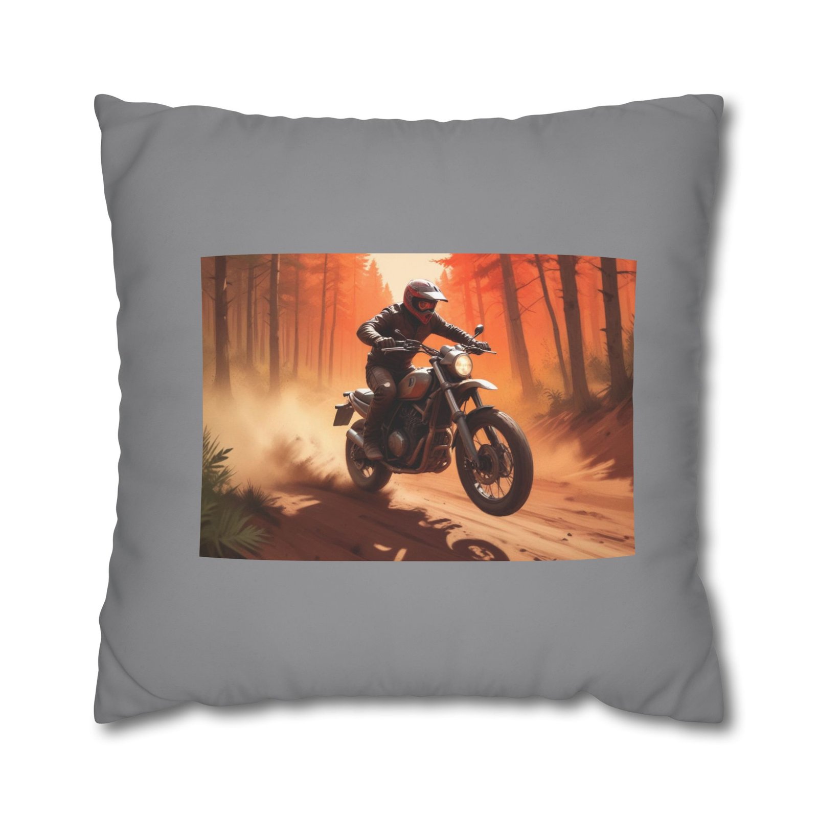 Scrambling Bikes Square Poly Canvas Pillowcase - Image 17