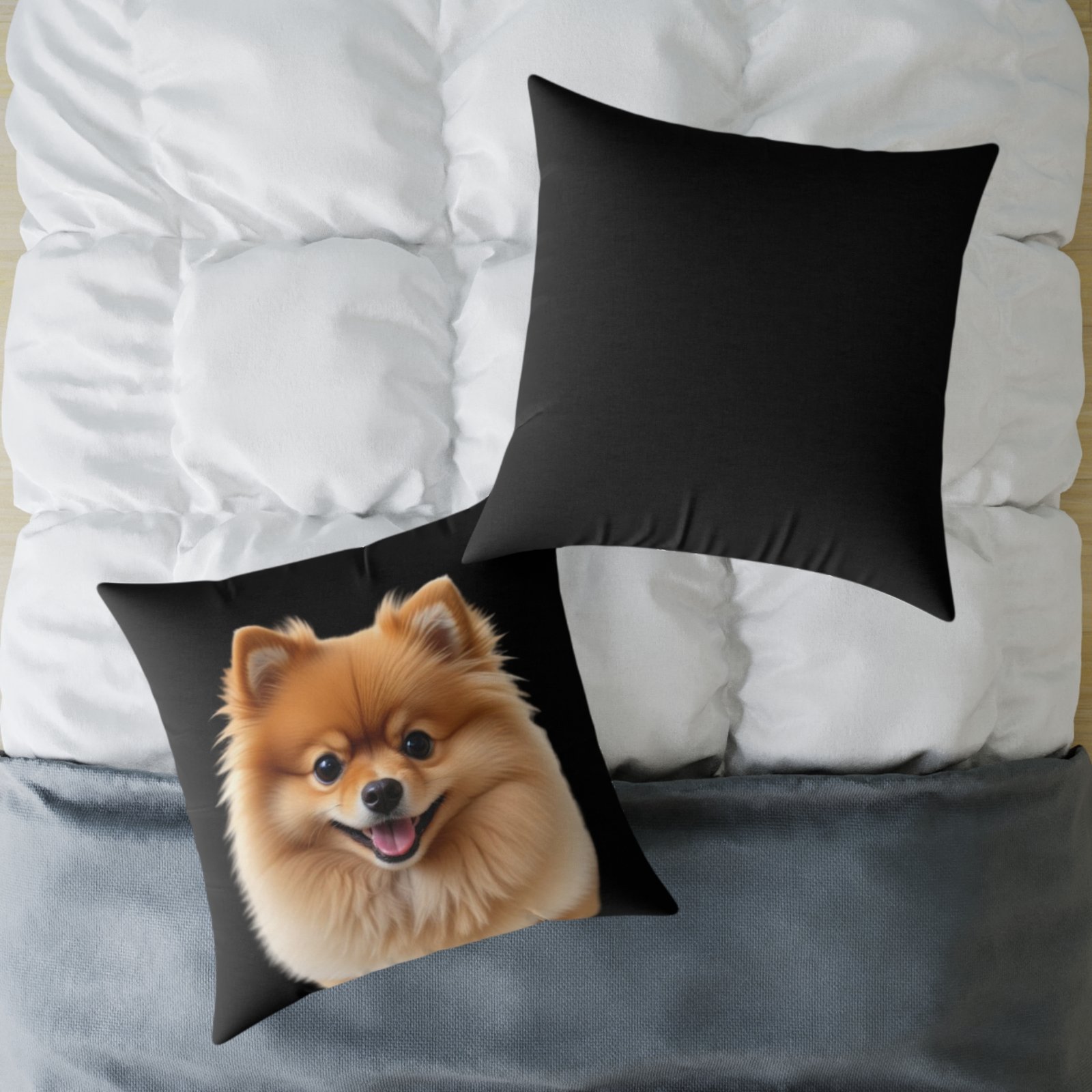 Pomeranian Dog Square Poly Canvas Pillow - Image 20