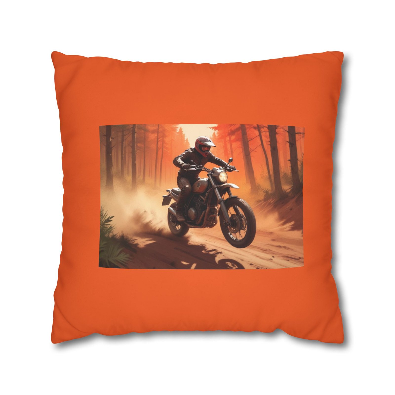 Scrambling Bikes Square Poly Canvas Pillowcase - Image 13