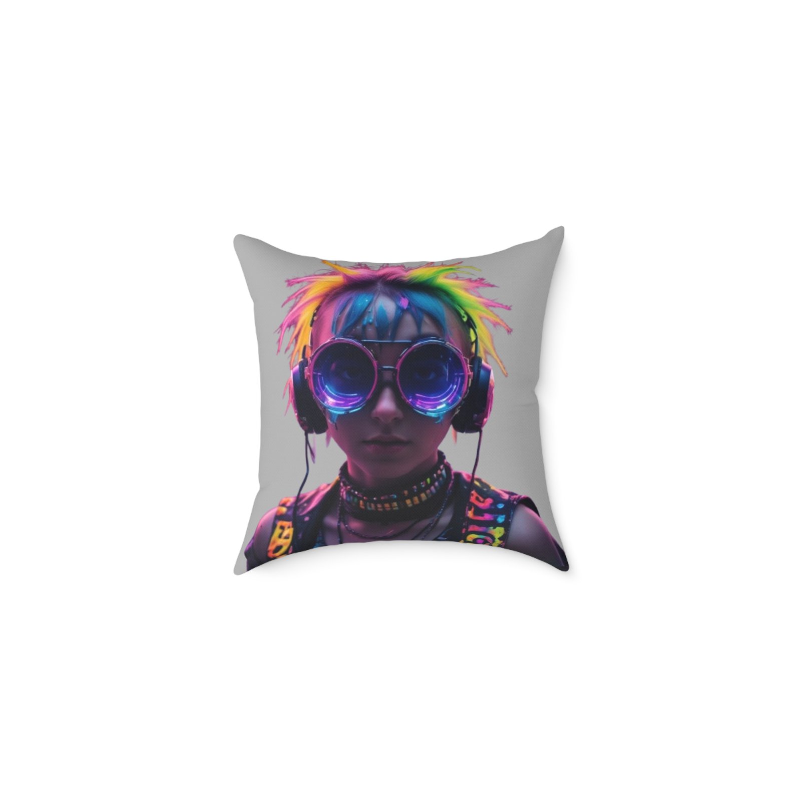 Crazy Square Poly Canvas Pillow