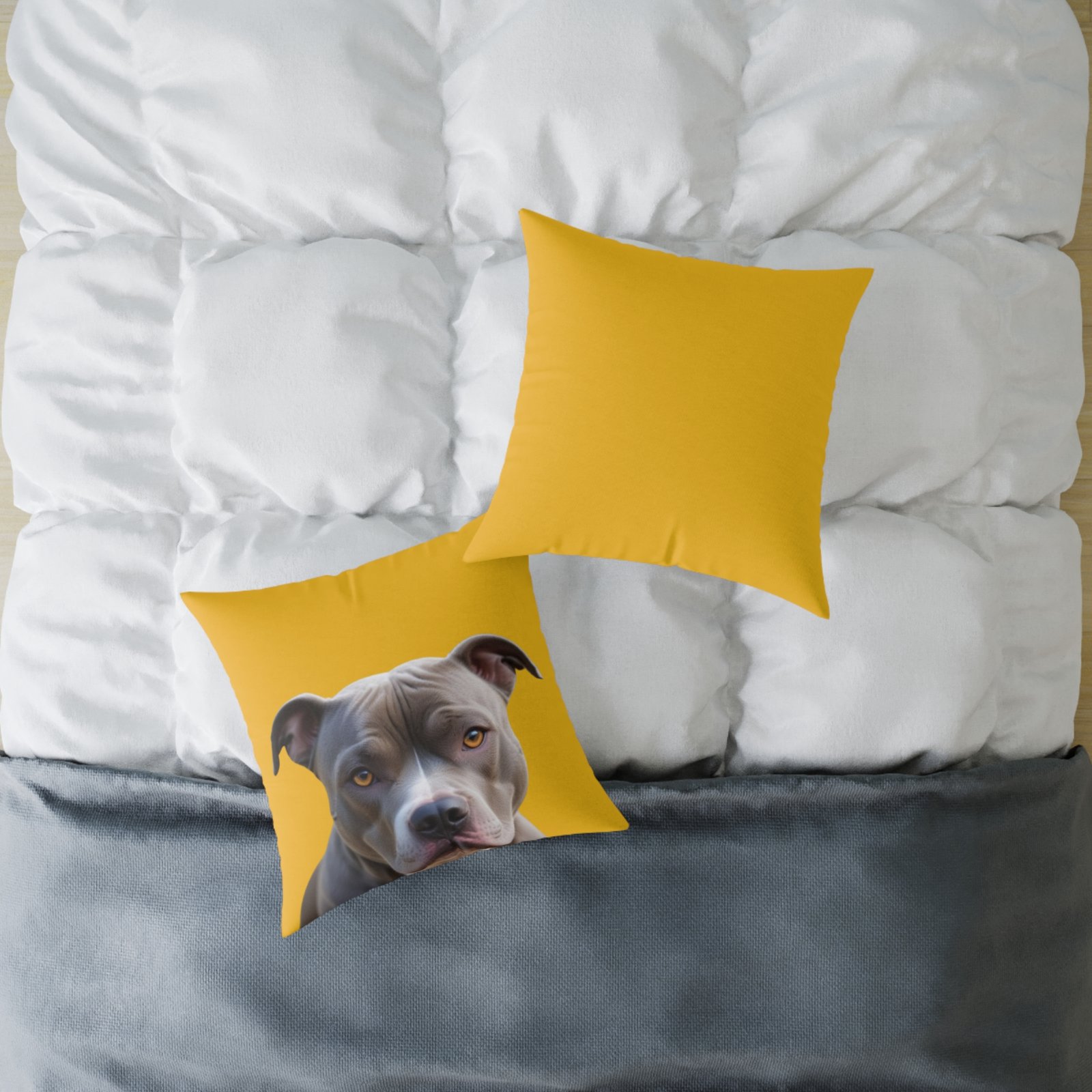 Staffordshire Bull Terrier Square Poly Canvas Pillow - Image 12