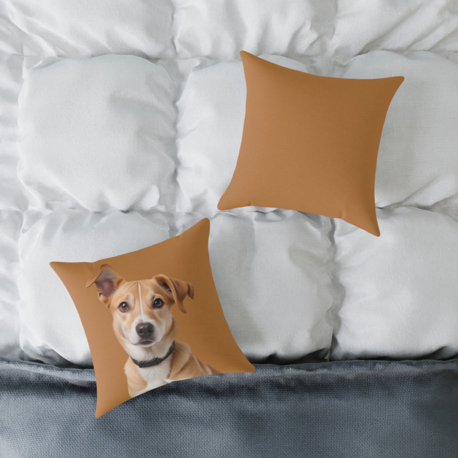 Jack Russell Square Poly Canvas Pillow - Image 4