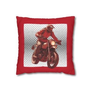 Scrambling Bikes Square Poly Canvas Pillowcase
