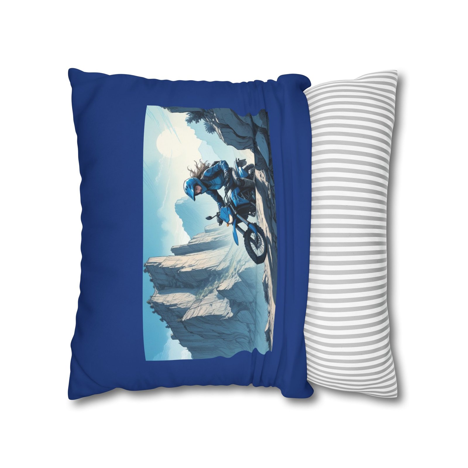 Scrambling Bikes Square Poly Canvas Pillowcase - Image 10
