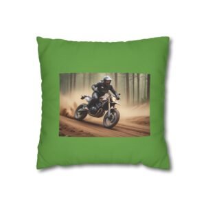 Scrambling Bikes Square Poly Canvas Pillowcase