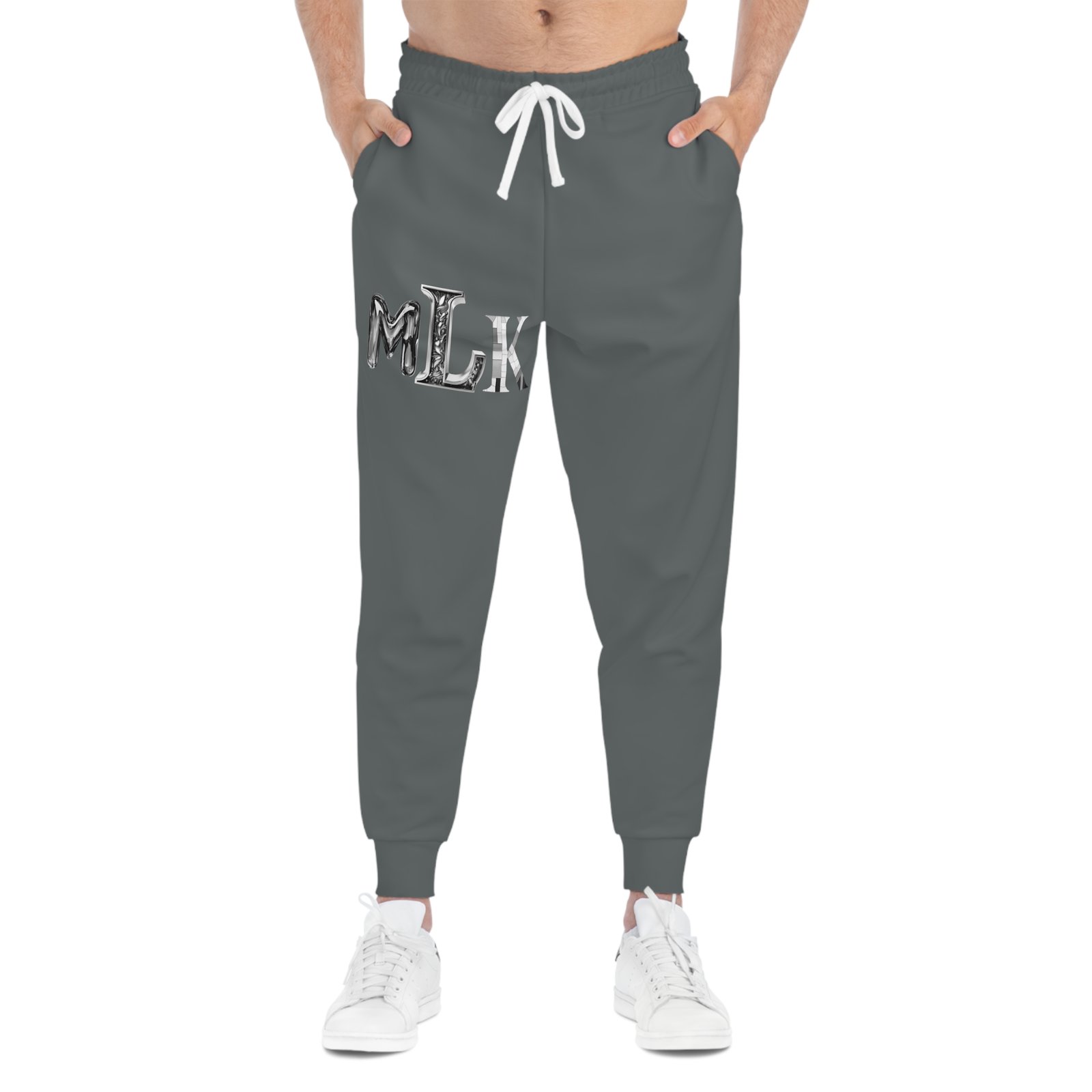 Athletic Joggers with MLK Design, Comfortable Jogging Pants, Sportswear Gift, Activewear, Fitness Apparel, Red Joggers - Image 3