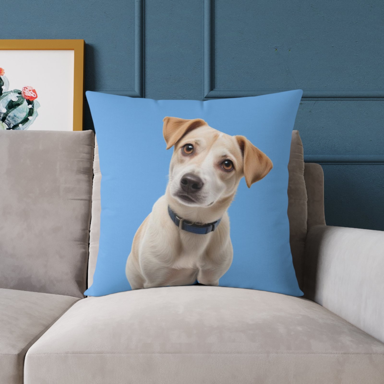 Jack Russell Square Poly Canvas Pillow - Image 15
