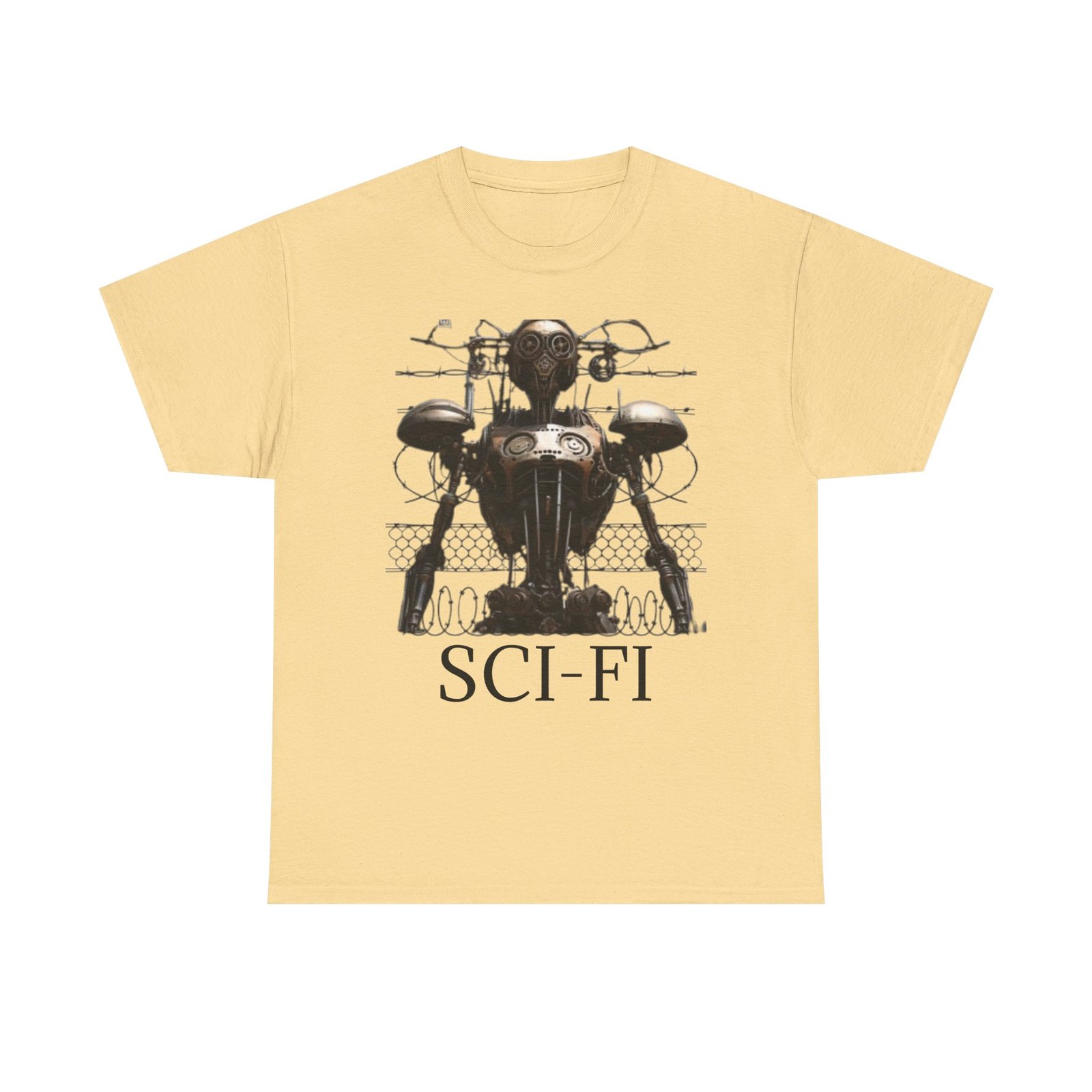 Sci-Fi Robot Futuristic Tee, Unisex Cotton T-Shirt, Geeky Clothing, Perfect Gift for Sci-Fi Lovers, Casual Wear, Unique Graphic Tee - Image 17