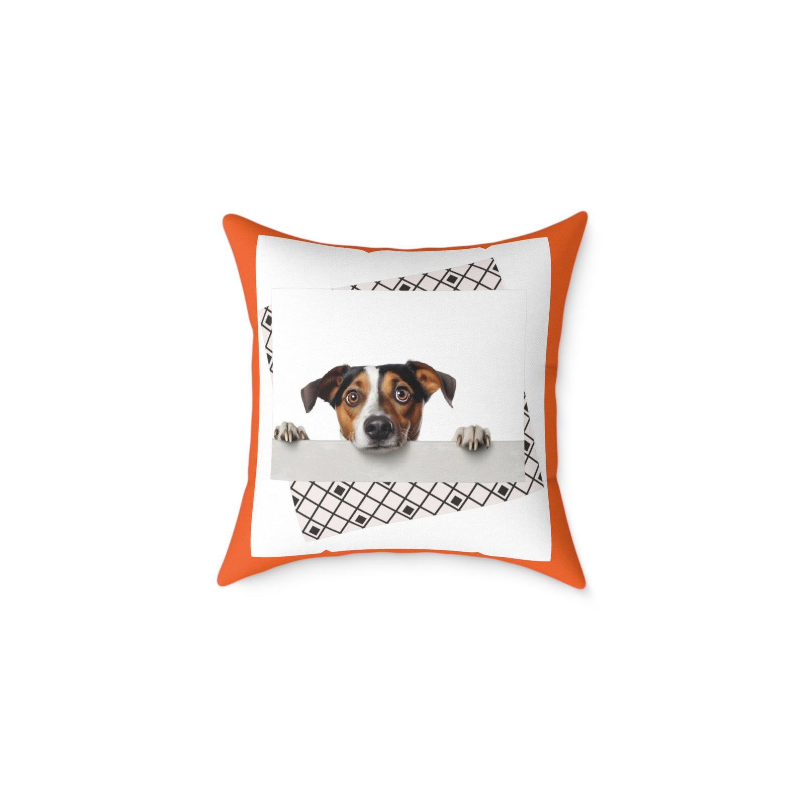 Jack Russell Square Poly Canvas Pillow 08 - Image 5