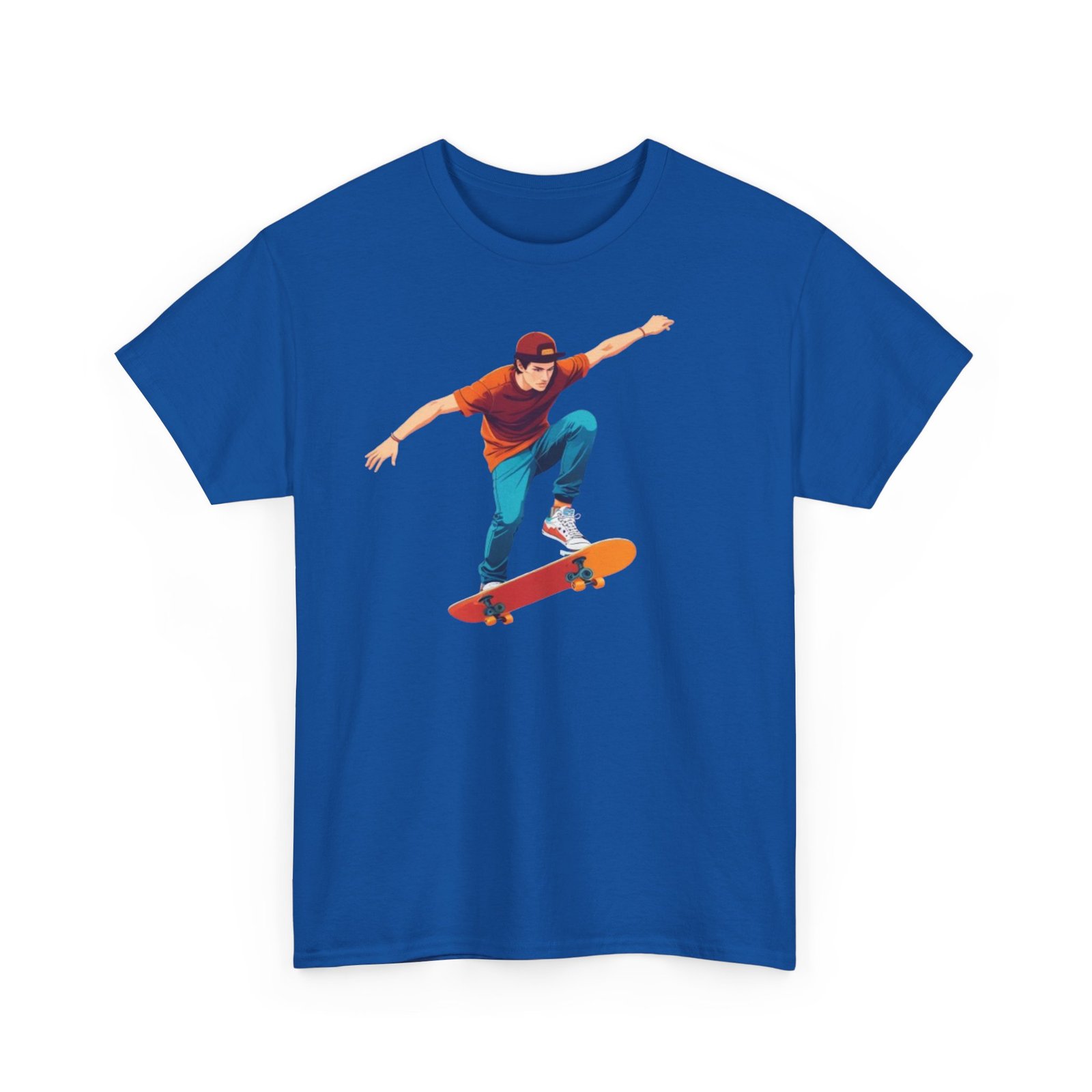 Skateboard Unisex Heavy Cotton Tee - Image 55