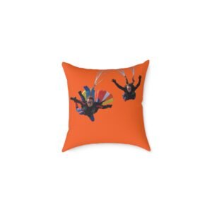 Parachuters Square Poly Canvas Pillow