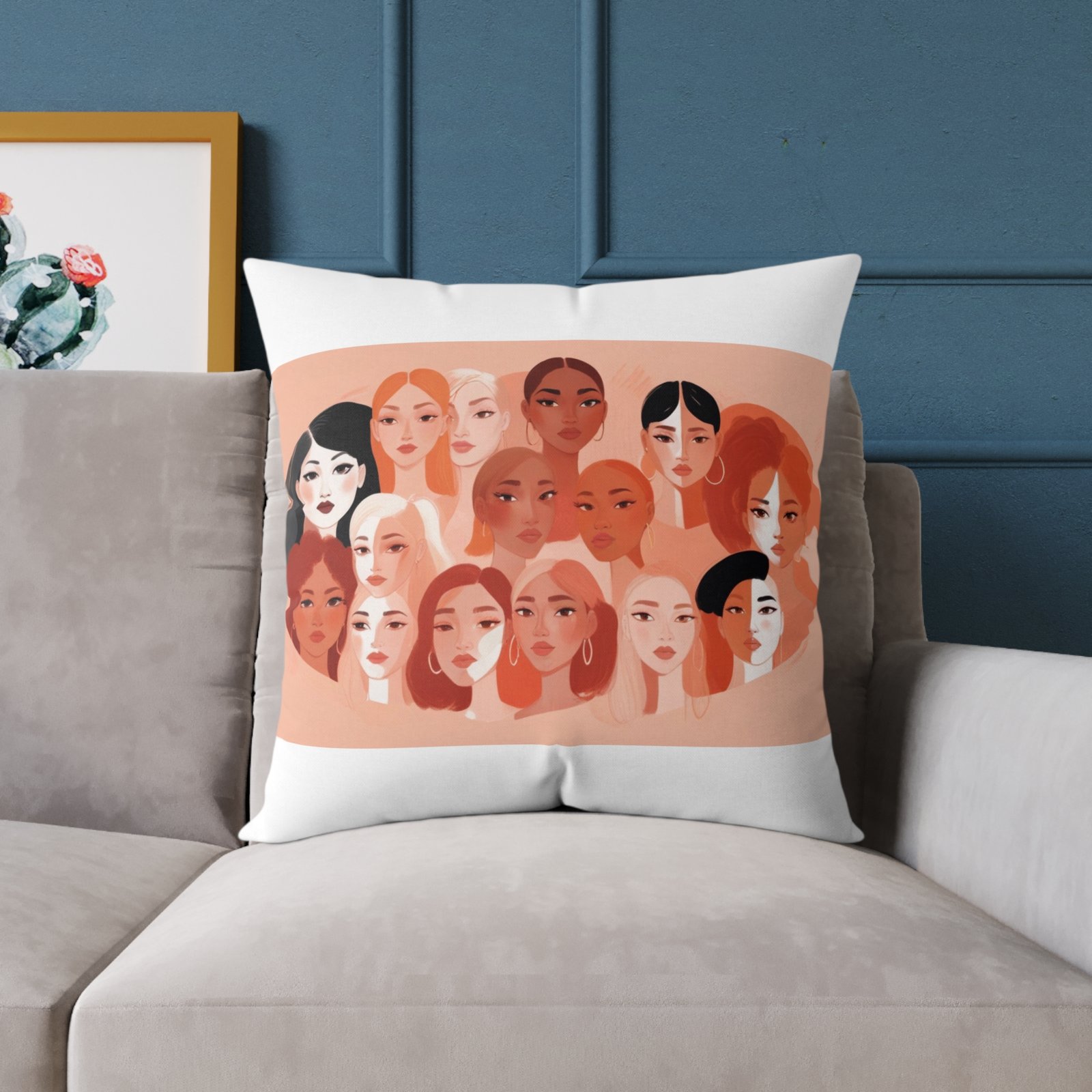 Unity Square Poly Canvas Pillow - Image 15