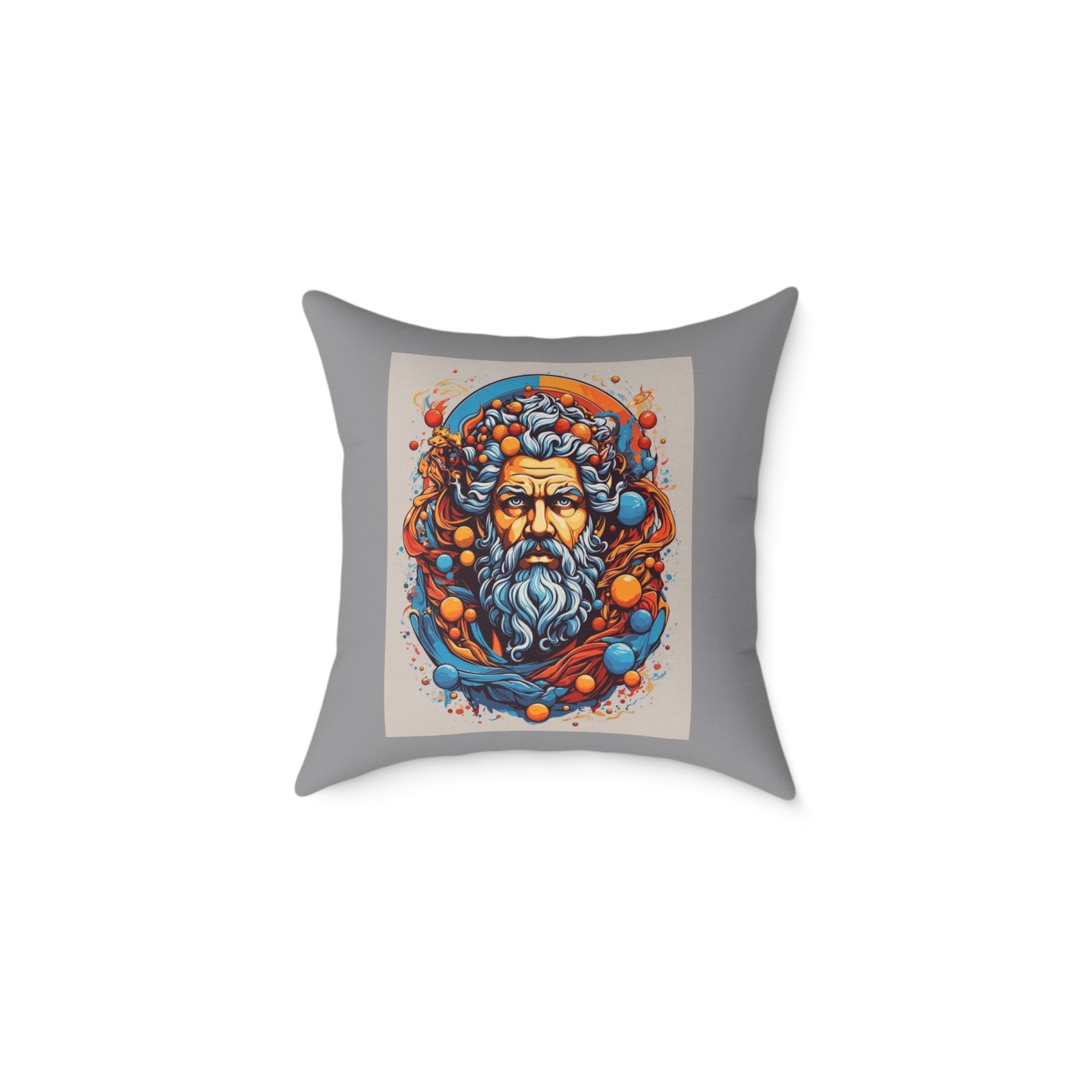 In The Deep Print Square Poly Canvas Pillow - Image 5
